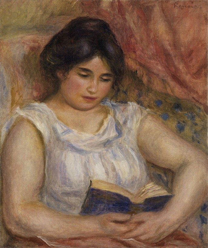 Foto 1 - Gabrielle Lendo Pintura de Pierre Auguste Renoir em TELA