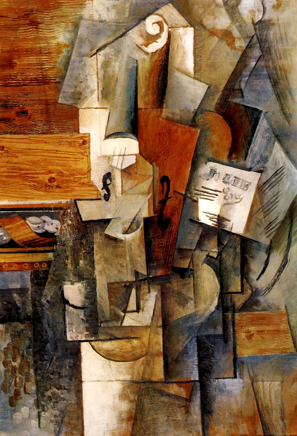 Foto 1 - Guitarra Violão Bandolin Musica Moderna Arte Cubismo Pintura de Pablo Picasso em TELA