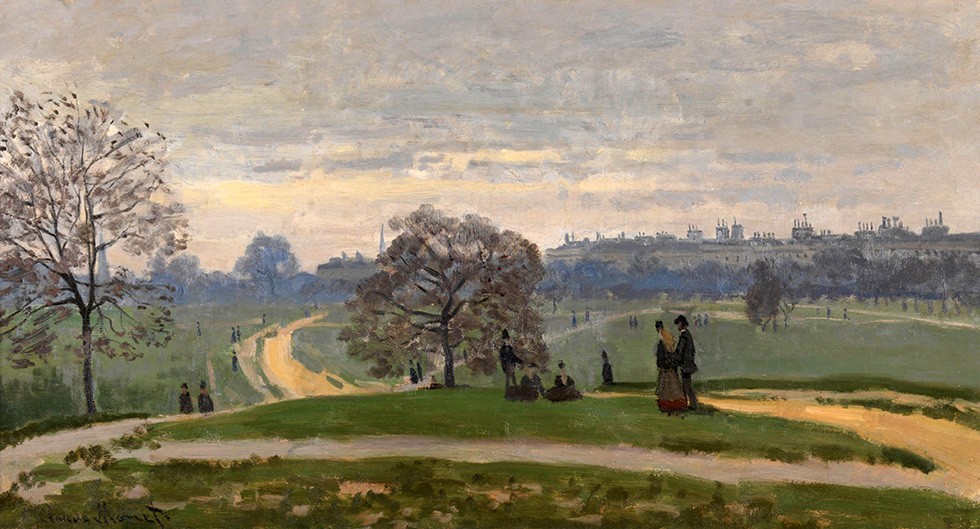 Foto 1 - Hyde Park Londres Parque Pintura de Claude Monet em TELA