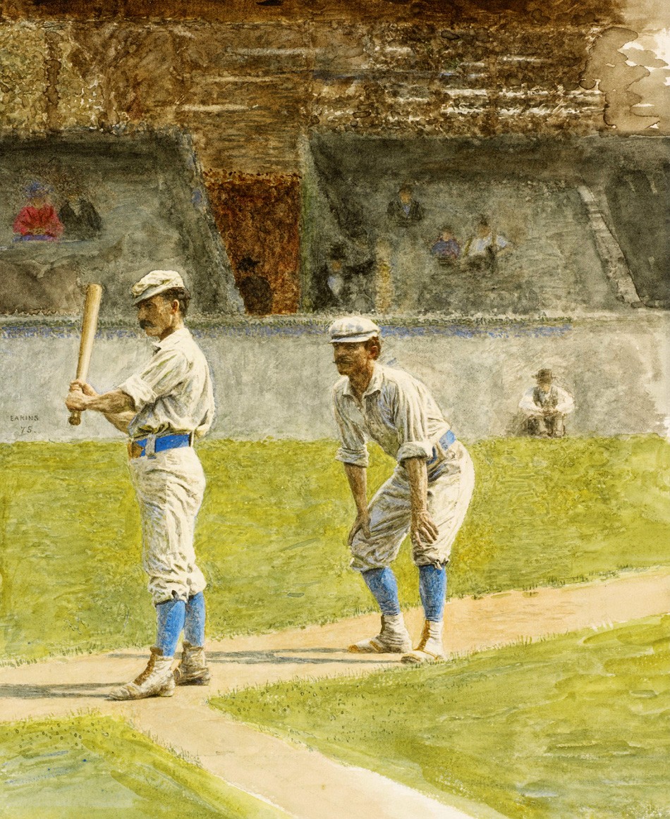 Foto 1 - Jogo Baseball Esporte Pintura de Thomas Eakins em TELA