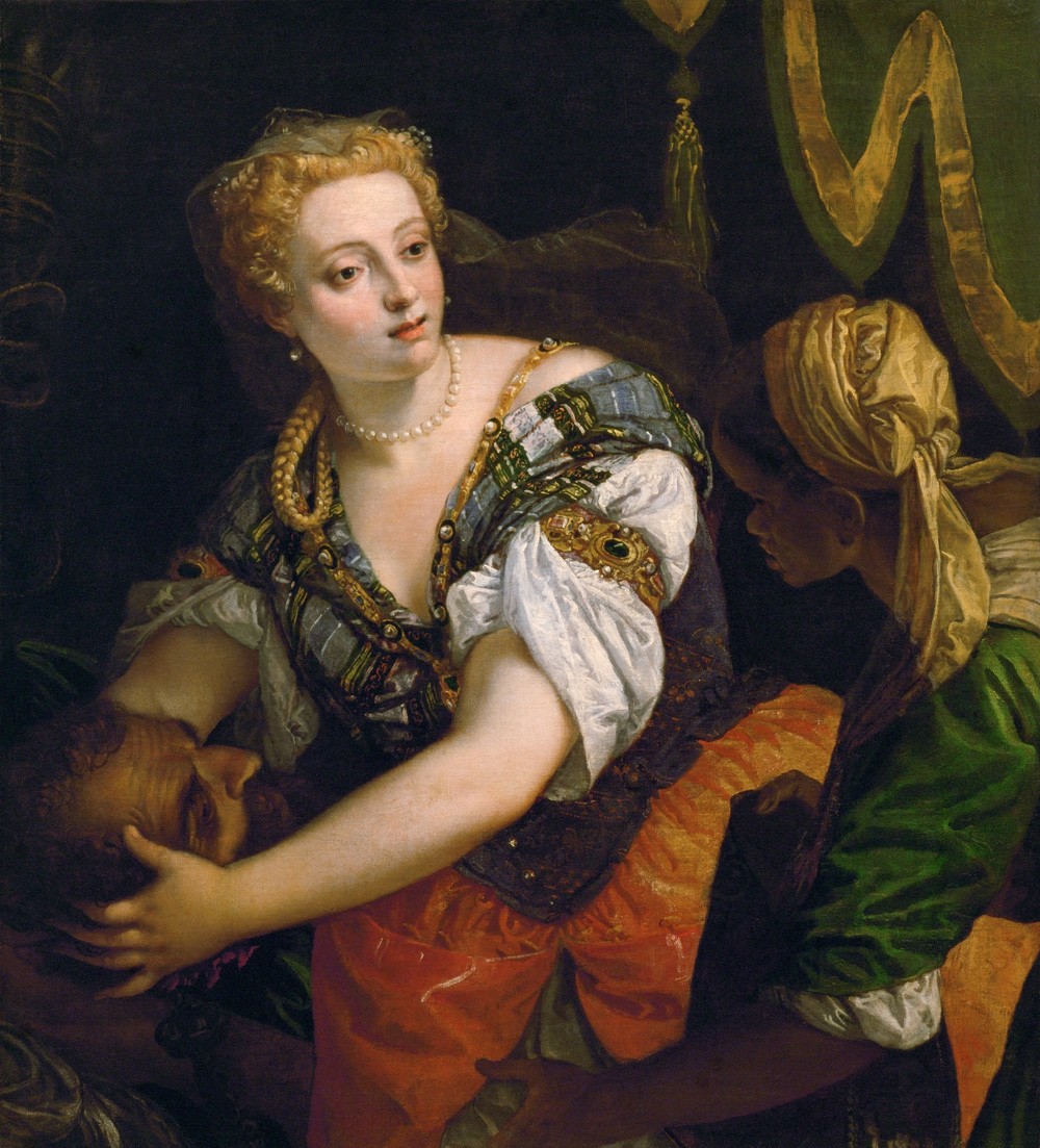 Foto 1 - Judith com a Cabeça de Holofernes Episódio Bíblico Pintura de Paolo Veronese em TELA 