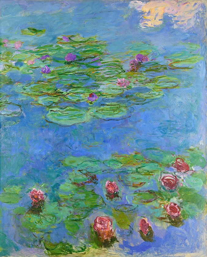 Foto 1 - Lírio Aquático Flores Pintura de Claude Monet em TELA