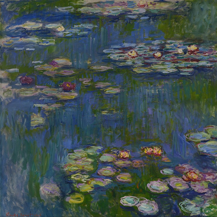 Foto 1 - Lírios D'água Flores Pintura de Claude Monet em TELA