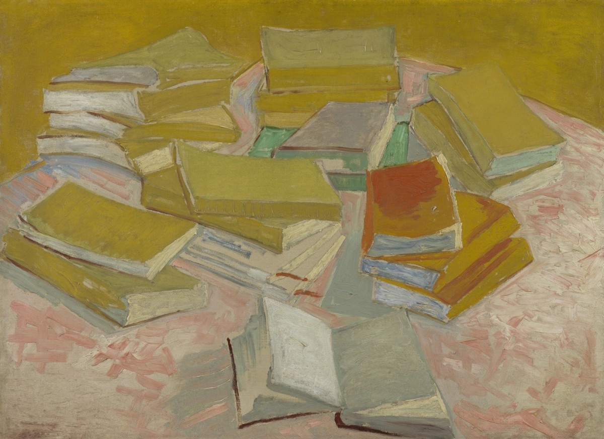 Foto 1 - Livros Books Pintura de Vincent van Gogh em TELA