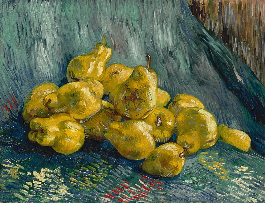 Foto 1 - Natureza morta com Marmelos Frutas Pintura de Vincent van Gogh em TELA