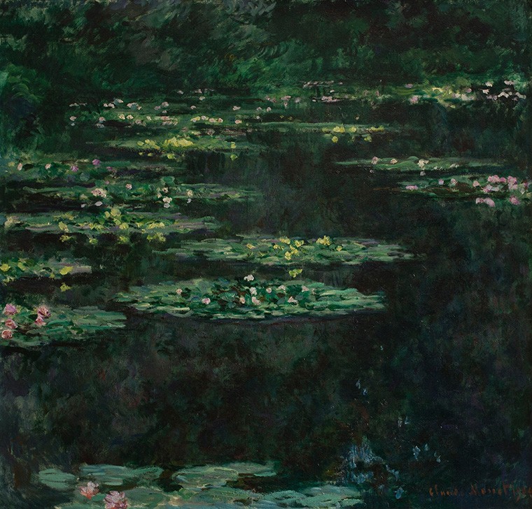 Foto 1 - Nenúfares Lírios Flores Plantas Aquáticas Pintura de Claude Monet em TELA