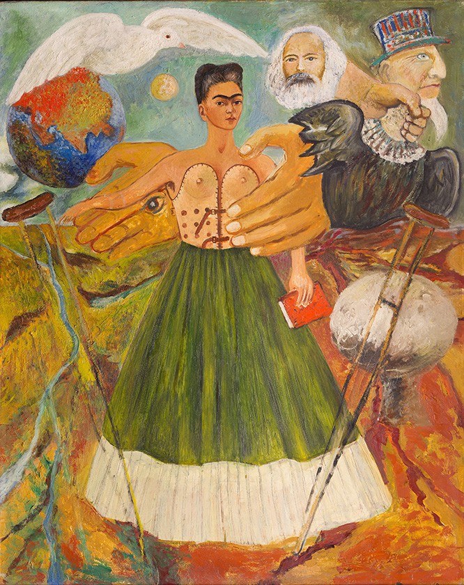Foto 1 - O Marxismo vai dar Saúde aos Doentes Utopia Política Pintura de Frida Kahlo em TELA 