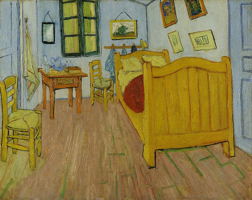 Foto 1 - O Quarto Bedroom in Arles Pintura de Vincent van Gogh em TELA