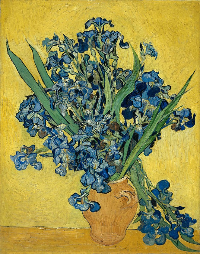 Foto 1 - Os Lírios Vaso de Flores Pintura de Vincent van Gogh em TELA