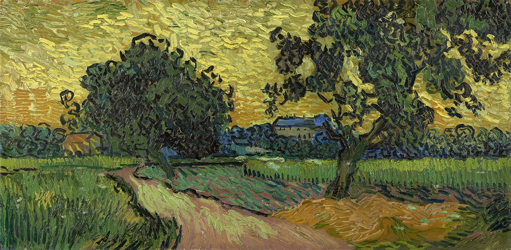 Foto 1 - Paisagem ao Crepúsculo  Pintura de Vincent van Gogh em TELA