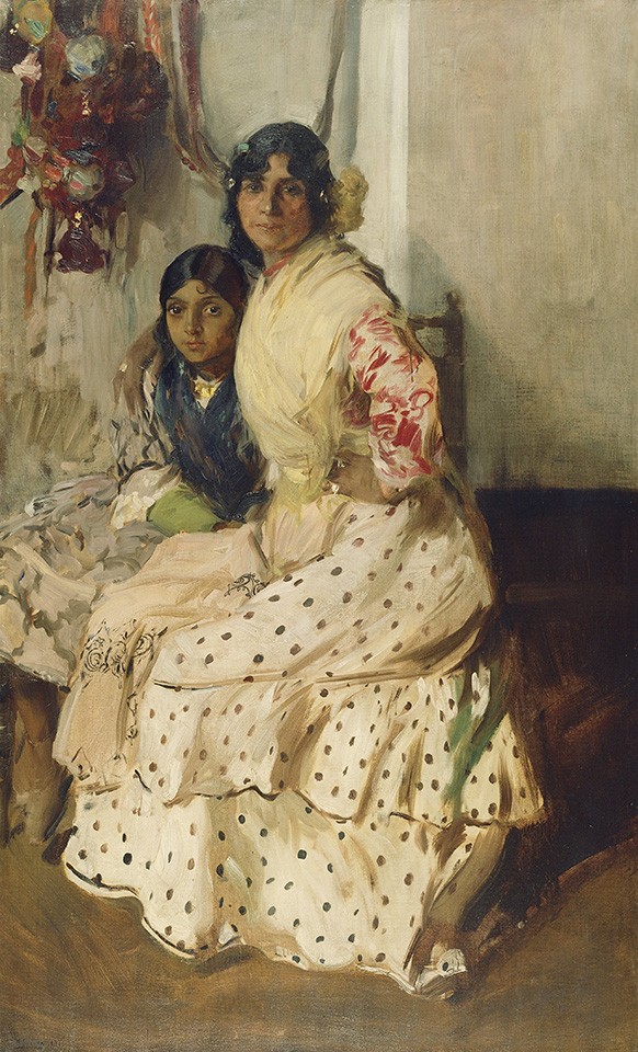 Foto 1 - Pepilla a Cigana e sua Filha Retrato Espanholas Espanha Pintura de Joaquín Sorolla em TELA 