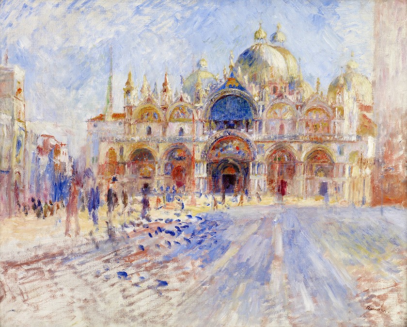 Foto 1 - Piazza San Marco Praça de São Marcos Veneza Itália  Pintura de Pierre Auguste Renoir em TELA