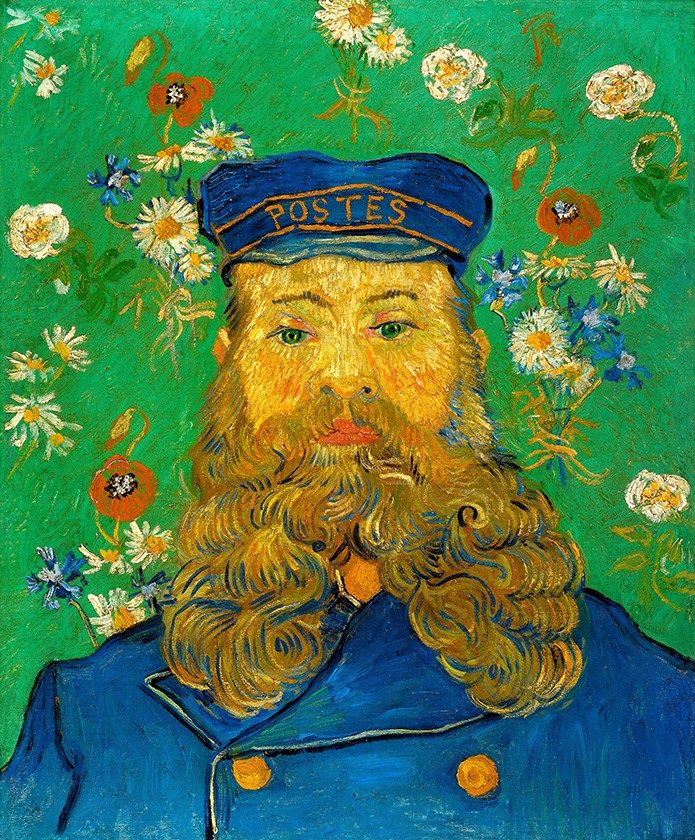 Foto 1 - Retrato do Carteiro Joseph Roulin Pintura de Vincent van Gogh em TELA