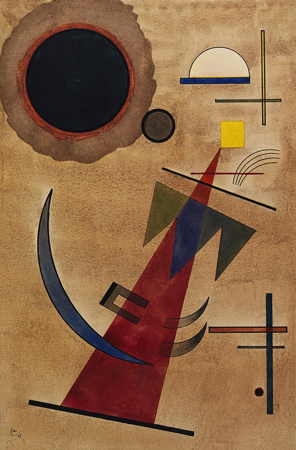 Foto 1 - Rot in Spitzform Formas Geometricas Pintura de Wassily Kandinsky em TELA