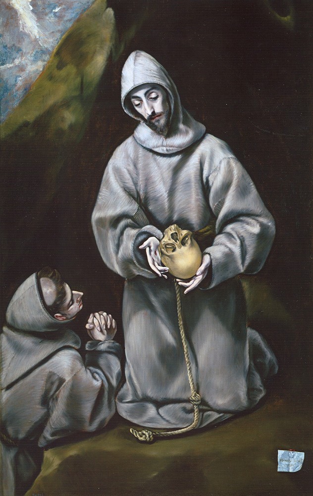 Foto 1 - São Francisco e o Irmão Leo Meditando sobre a Morte Pintura de El Greco em TELA
