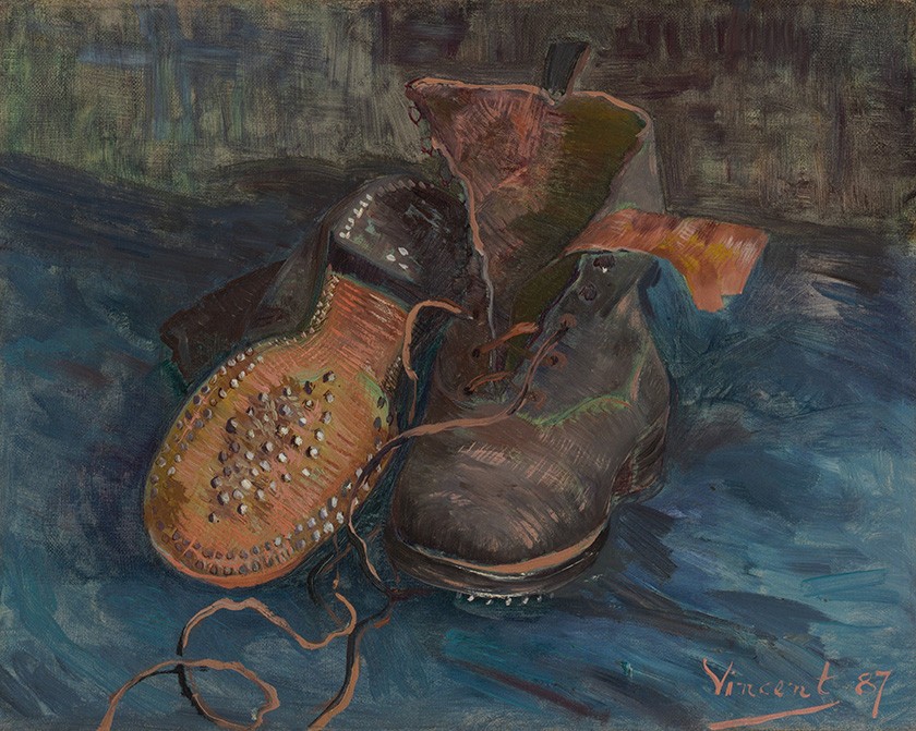 Foto 1 - Um Par de Sapatos Botas Pintura de Vincent van Gogh em TELA