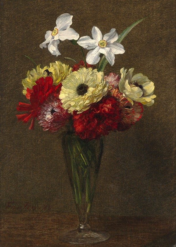 Foto 1 - Vaso de Flores Pintura de Henri Fantin-Latour em TELA 
