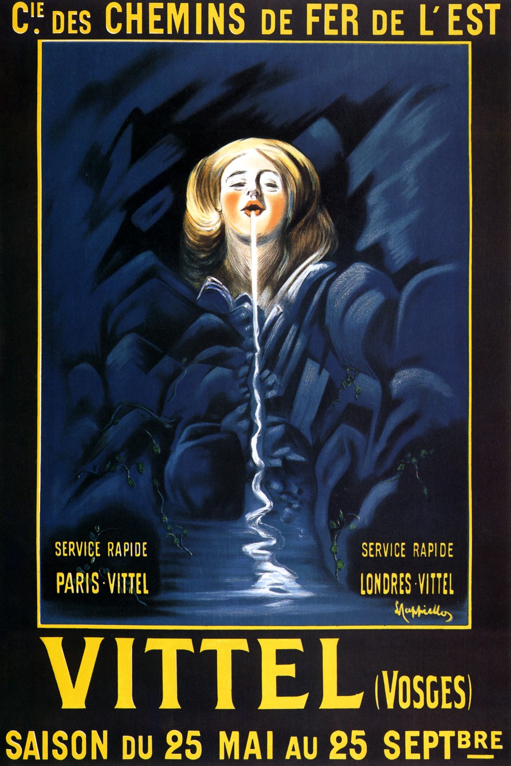 Foto 1 - Vittel Paris Londres Viagem Ferias de Cappiello Vintage Cartaz Poster em Papel Matte 