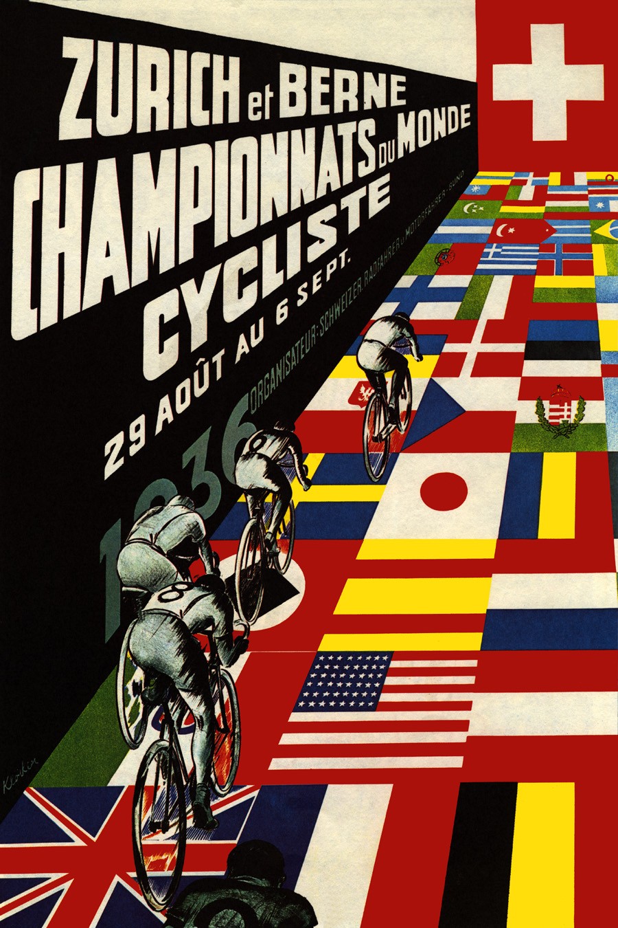 Foto 1 - Zurich Berne Corrida Bicicleta Campeonato Vintage Cartaz Poster em Papel Matte 