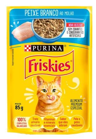 Foto 1 - Sachê Friskies Peixe Branco ao Molho 85g