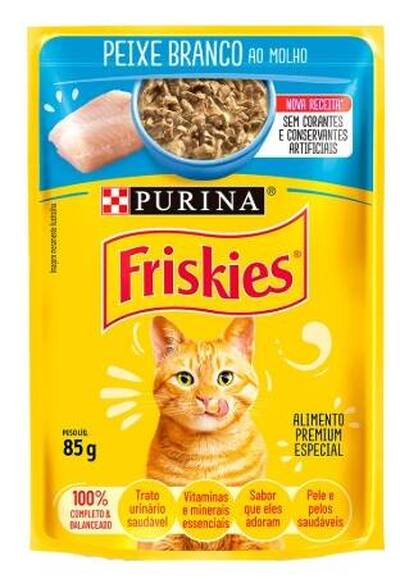 Foto1 - Sachê Friskies Peixe Branco ao Molho 85g