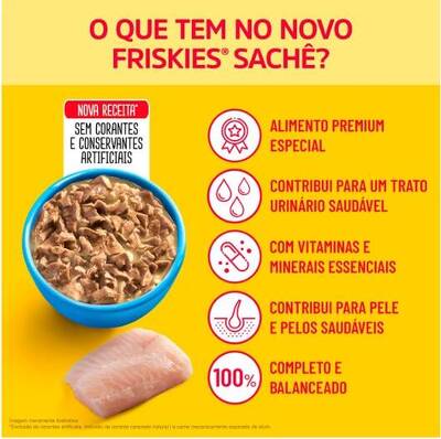 Foto2 - Sachê Friskies Peixe Branco ao Molho 85g